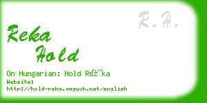 reka hold business card